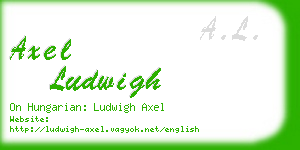 axel ludwigh business card